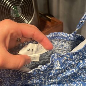 Grey bandit blue romper